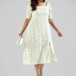 Instafab Plus Women Plus Size Self Design A-Line Midi Dress-picture-38
