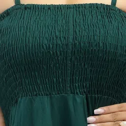 IQRAAR Green Empire Maxi Dress image 2