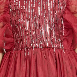 Peppermint Maroon Lace Dress image 2