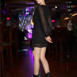 Sera Round Neck A-Line Mini Dress image 3