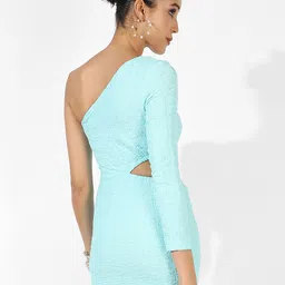 Campus Sutra Self Design Cut-Out Sheath Mini Dress image 4