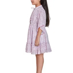 Peppermint Girls Abstract Printed Kimono Sleeves Fit & Flare Dress image 2