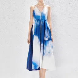 JC Collection Tie and Dyed Fit & Flare Midi Dress image 4