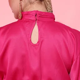 STREET 9 Fuchsia Satin Sheath Dress image 2