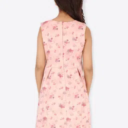 CUTECUMBER Girls Floral Printed Fit and Flare Dress image 5