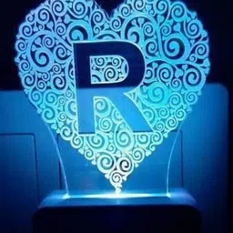 jkart Alphabet (R) 3D Illusion Night Lamp Comes with 7 Multi Colour and 3D Illusion Laser Design Night Lamp (10 cm, Multicolor) Night Lamp image 1