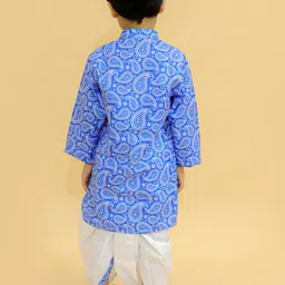 BAESD Boys Paisley Printed Kurta With Dhoti Pants image 4