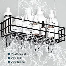 steelhaven Iron Wall Mounted Storage Organizer for bathroom/living Hall/kitchen (pack of 2) Iron Wall Shelf image 5