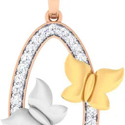 avsar BIS Hallmark AVP994YB 14kt Cubic Zirconia Yellow Gold Pendant-image-25
