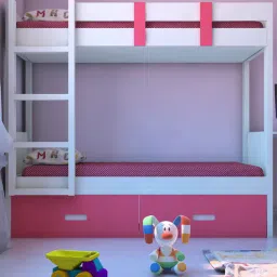 Adona Adonica Twin Bunkbed Left Ladder w/2 Drawers Barbie Pink-image-12