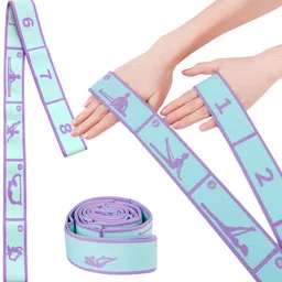 Yoga Stretching Strap, Elastic Yoga Stretching Strap, Sectional Hoop Nylon Yoga Strap-image-37