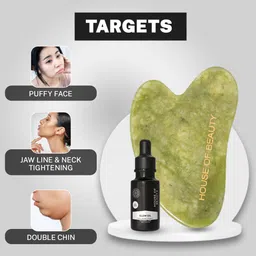 House of Beauty 010051 Green Jade Guasha Kit Massager image 2