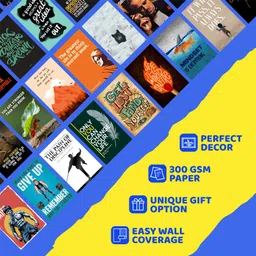 printhua MOTIVATIONAL Wall Collage Posters for Bedroom, Living Room, Office, Dorm Room Pack of 54 image 4