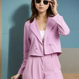 kotty Women Solid Single Breasted Casual Blazer-picture-45