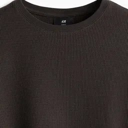 H&M Slim Fit Waffled Jersey Top image 3