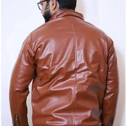 shreyatrend Men Solid Leather Jacket image 2