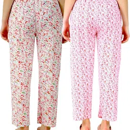 bliez Pack of 2 Daily wear, Pure Cotton Long Lasting Elegant pajama Women Pyjama image 2