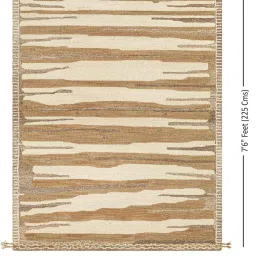Brown Stripes Wool 5 ft x 7 ft Hand tufted Carpet by Surya Living image 2