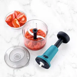 anjil Chopper, Onion Cutter, Onion Chopper, Vegetable Chopper (Teal, 1000ml. 5 Blades) Vegetable & Fruit Chopper image 3