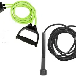 emmkitz Double Resistance Band with Speed Skipping Rope & Basic Freestyle Skipping Rope Fitness Accessory Kit Kit-picture-12