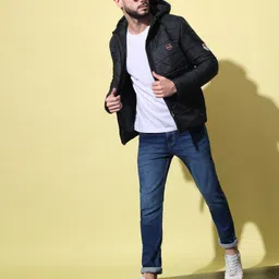 zeppi Men Solid Bomber Jacket image 5