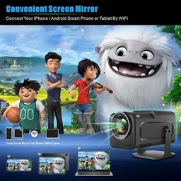 Cubonic Hy320 Portable Mini Projector 5G Wifi 6 Bt 5.0 Android 11, Projector Full Hd 4K (4000 lm / Wireless / Remote Controller) Portable Projector image 2