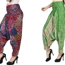 narnari Printed Pure Crepe Women Harem Pants-picture-22