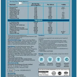 nutrikona Thunder Powder Preworkout Shots- Instant Energy & Performance-25 servings Pre Workout image 2