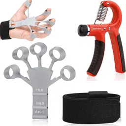 Gym Combo of Adjustable Hand Gripper & Finger Exerciser Hand Grip/Fitness Grip-image-10