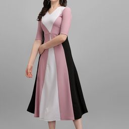 purvaja Women Empire Waist Multicolor Maxi/Full Length Dress-picture-15