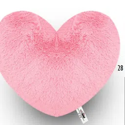 zoqqi Heart shape pillow pink fur - Height 28 cm - 28 cm image 3