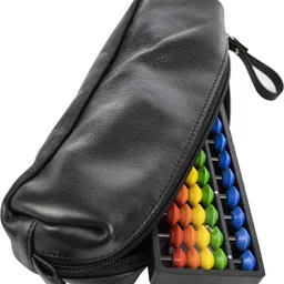 Abacus Math Learning Kit for Kids 13 Rod Multicolor with Square Pouch -Black-image-90