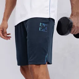 hrx by hrithik roshan Solid Men Blue Sports Shorts-picture-14