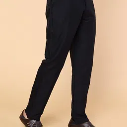 w & g Mens Black Cotton Pant Style Elasticated Pyjama With Pockets Men Pyjama image 4