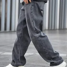 jeancherry Men Regular Mid Rise Grey Jeans image 3