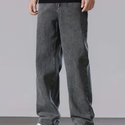jaara Men Relaxed Fit Mid Rise Grey Jeans-picture-16