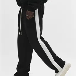 dockstreet Men Striped Black Track Pants-picture-17