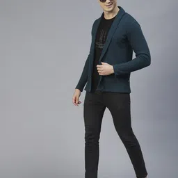 metronaut Men Straight Full Sleeve Green Shrug image 2