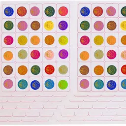 thanu's craft 12mm 6Cards Glitter Multicolour Sticker Big Round Sindoor Kumkum Forehead Forehead Multicolor Bindis image 5