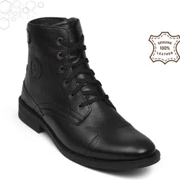 zoom shoes Genuine Leather High Ankle Boots| Lace-up & Soft Cushioned Insole Daily Comfort Boots For Men-picture-32