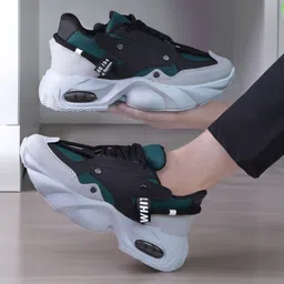 dartkick Trendy Air Sole Sneakers for Men | Breathable Casual Lace-Up Shoes Party Wear For Men image 2