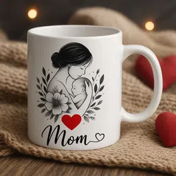 craft fair Mom Coffee Cup with Mom & Baby Design Ideal Mother’s Day &, Mom Gift Ceramic Coffee Mug-picture-23