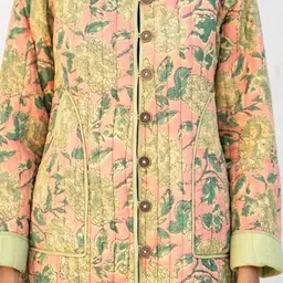 navyas fashion Cotton Floral Print Coat For Women image 3