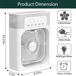 Napp mall Cooling Mist Humidifier Fan USB Mist Fan USB Air Cooler image 3
