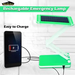 make ur wish High Quality SOLAR 36 LED Foldable Study Table Lamp Rechargeable With USB Mobile Charging Power bank Study Lamp image 5
