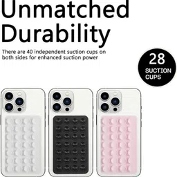 Clickcase Double Sided Suction Phone Grip For All iphones/Android Smart Phone's Mobile Holder image 2
