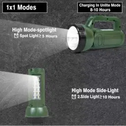 oximus Powerfull Long Range 40W Laser LED Search Light 12 hrs Torch Emergency Light image 4