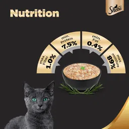 sheba Rich Premium Adult (+1 Year) Chicken With Tuna In Gravy-Pack of 24 x 70g Chicken, Tuna 1.68 kg (24x0.07 kg) Wet Adult Cat Food image 5