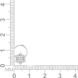avsar Richa 14kt Cubic Zirconia White Gold Nose Wire image 4