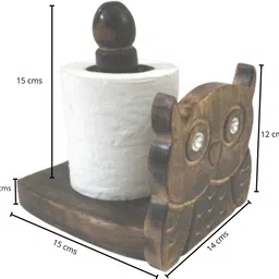 vintageware Wooden Tissue Wooden Toilet Paper Holder image 2